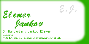 elemer jankov business card